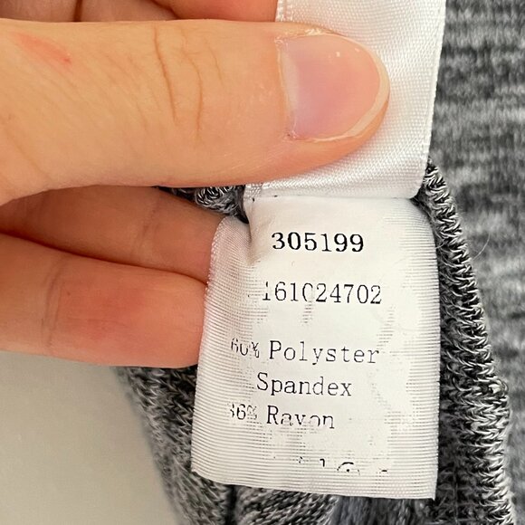 Heather Gray Long Sleeve Strappy Cold Shoulder Top Size S (Brand Unknown) - Picture 4 of 6